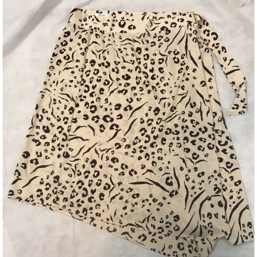 Nine West Asymmetrical Skirt Animal Print Womens Size‎ XL